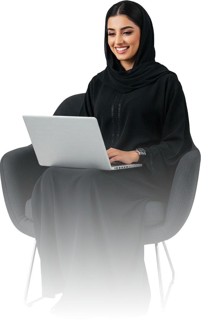 امرأة مهنية تعمل على حاسوبها المحمول — خبراء مراحل
